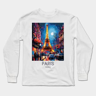 Paris Eiffel Tower  Pop Art France Long Sleeve T-Shirt